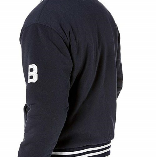 Men’s Padded FLEECE VARSITY Jacket Letterman Baseball Zip-off hood Size S-6XL US - Picture 10 of 20