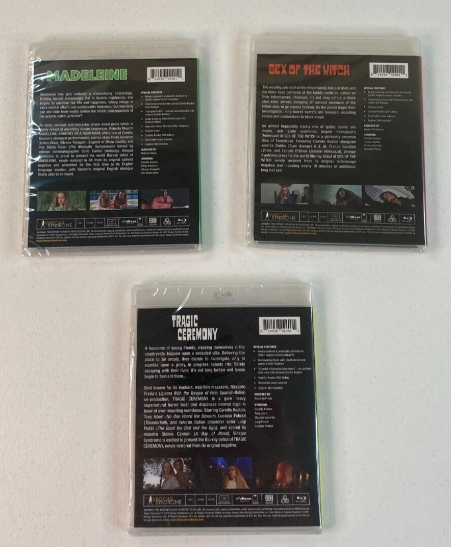 Camille Keaton In Italy (3Disc Bluray Set w/ Limited Slipbox) Vinegar