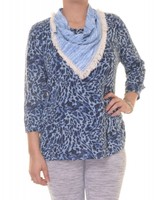 Style & Co. Women's Soft Animal With Scarf Top Size Xs on sale Style & Co. Women's Soft Animal With Scarf Top Size Xs on sale