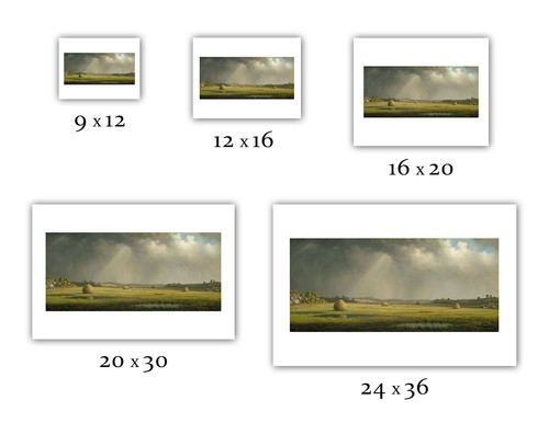Martin Johnson Heade : "Newburyport Meadows" (c.1876-81) — Giclee Fine Art Print - Picture 2 of 7