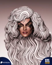 Black Cat Head custom 1/12 sculpted unpainted