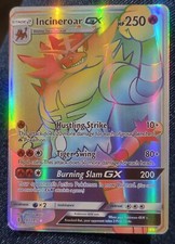 Pokemon Karte- Incineroar GX 147/145, Burning Slam GX, Rainbow Secret Rare