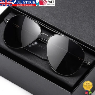 Men's Sunglasses Polarized Aviators Pilot Polarised Classic Glasses UV Shades UK