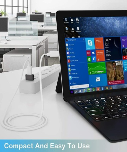 Adattatore USB C Tipo C Femmina a USB A Maschio Pc Laptop a Caricatore Telefono - Confezione da 4 - Foto 6 di 8