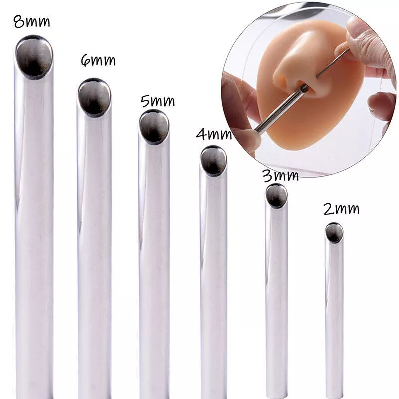 STEEL NEEDLE RECIEVING HOLDING TUBE 8G 6G 4G 2G 0G 00G BODY EAR PIERCING  TOOLS