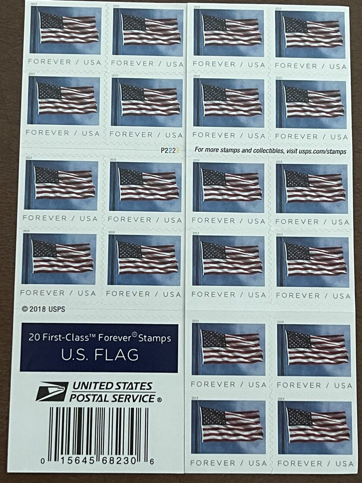 BOOKLET of 20 USPS US Flag Issued Year 2019   Forever Stamps 1 SHEET Free Ship !