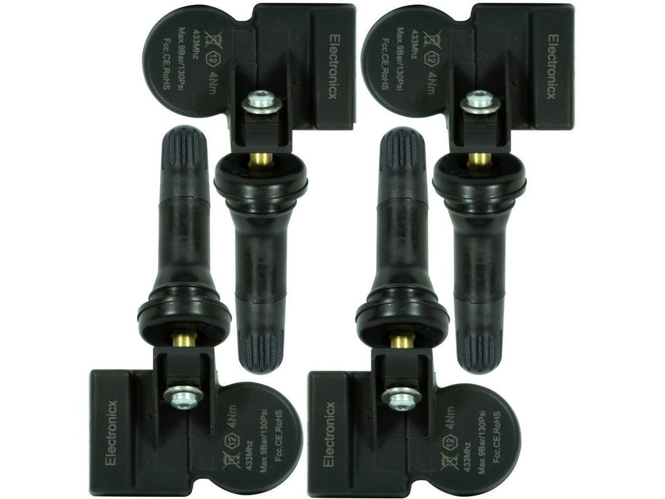 4 Tire Pressure Sensors RDKS Rubber Valve for Jeep Patriot Mk 01.2007
