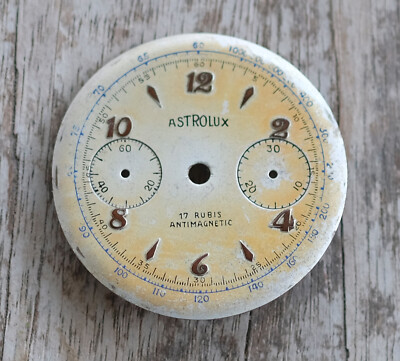ORIGINAL CHRONOGRAPH ZIFFERBLATT FÜR UHRWERK KALIBER VALJOUX 23 31,00MM (13)