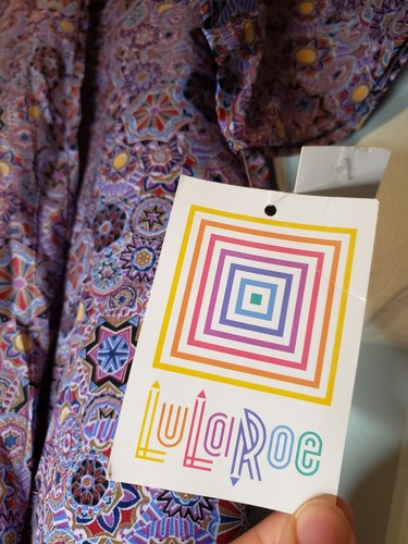LulaRoe Bianka Girls Sz 3 Short Sleeve Open Front Cardigan Blouse Star  NWT - Picture 7 of 7
