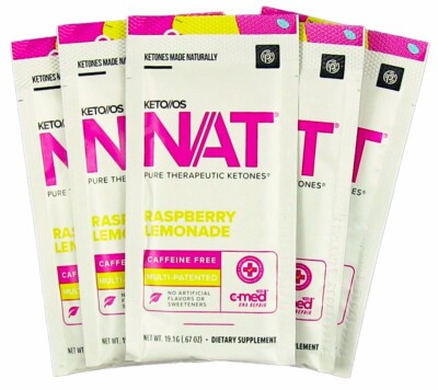 Pruvit Raspberry Lemonade OS NAT Ketones No Caf Sample 5 Pack Free Ship - Fresh!