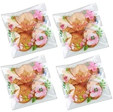 200 Pack 5.5x5.5 Inch Thank You Cellophane Cookie Bags for Packaging Party Favor