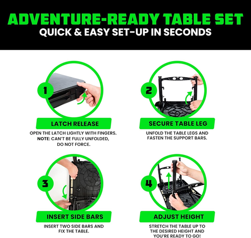Portable Camping Table Folding Picnic Table Lightweight Folding Table Waterproof - Picture 6 of 12