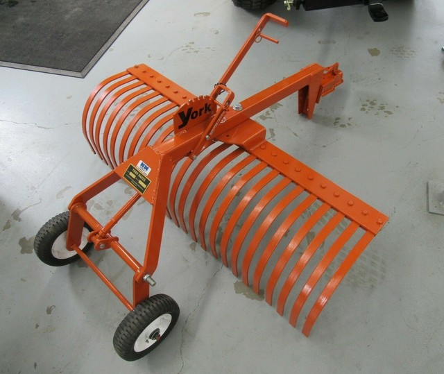 York Rake TA14 4' Ball Hitch ATV UTV Garden Tractor Golf Cart Compact