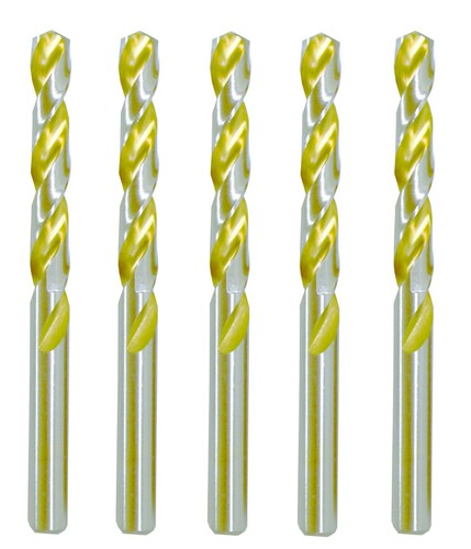 Set punte trapano 1/16""-1/2"" HSS trapano a torsione nitrurato di titanio acciaio metallo - Foto 35 di 37