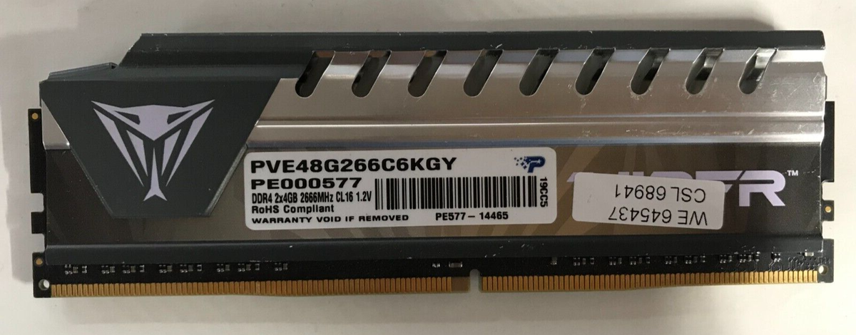 VIPER 4GB (1x4GB) DDR4 PVE48G266C6KGY 266MHz PC4-21300 CL.16 12V