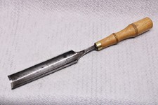  1911  Restored, 1-3/8" W. BUTCHER, Cranked Neck, Tang Style Gouge / Chisel