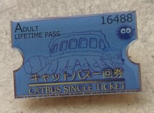 Totoro Catbus Ticket Metal Pin Badge Brooch Studio Ghibli Cat Bus Pass Anime