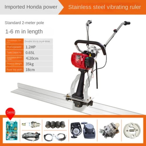 Concrete Vibrating Leveling Machine Gasoline Engine Vibrating Ruler - Bild 2 von 6