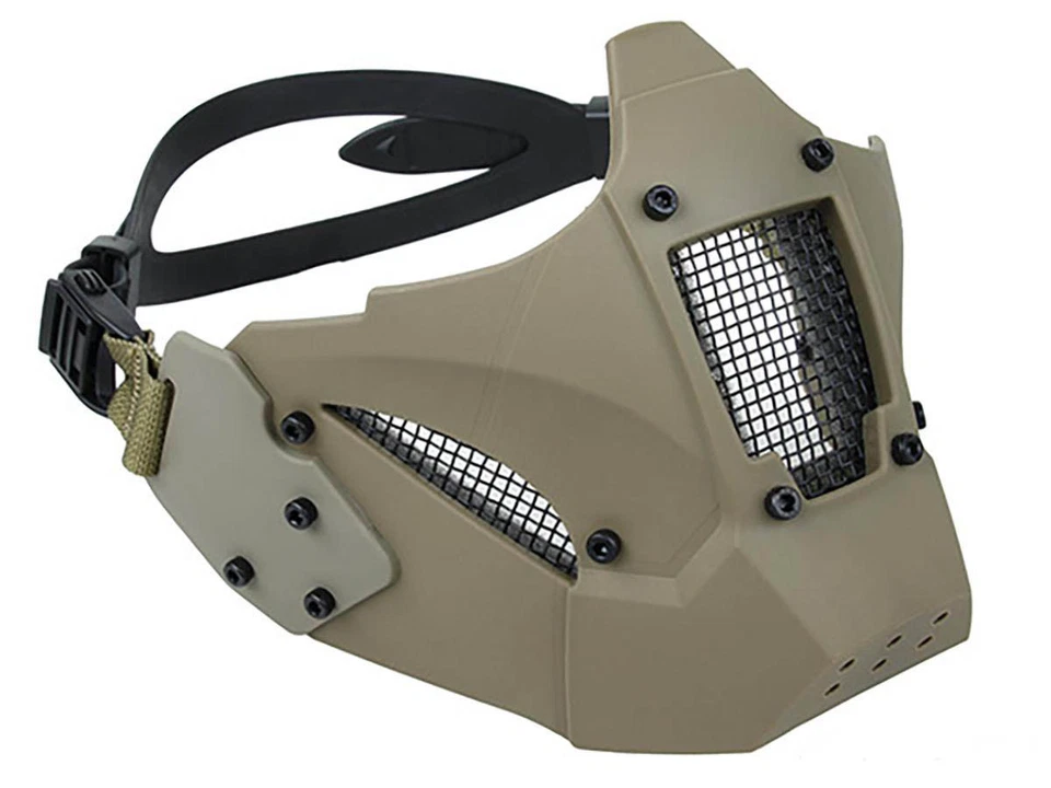 Máscara facial táctica de polímero y acero DLP para casco ACH / MICH / FAST Bump Foto 3 de 4