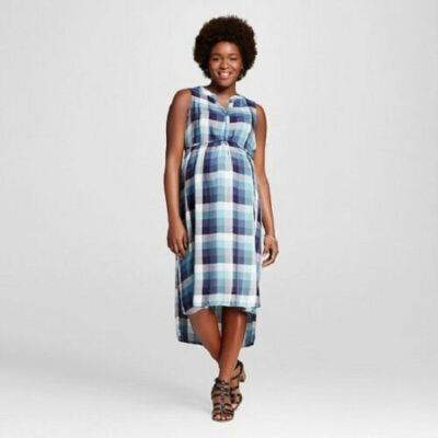 blue gingham maternity dress LEGOE. HERITAGE Gidget Dress (Navy Gingham)