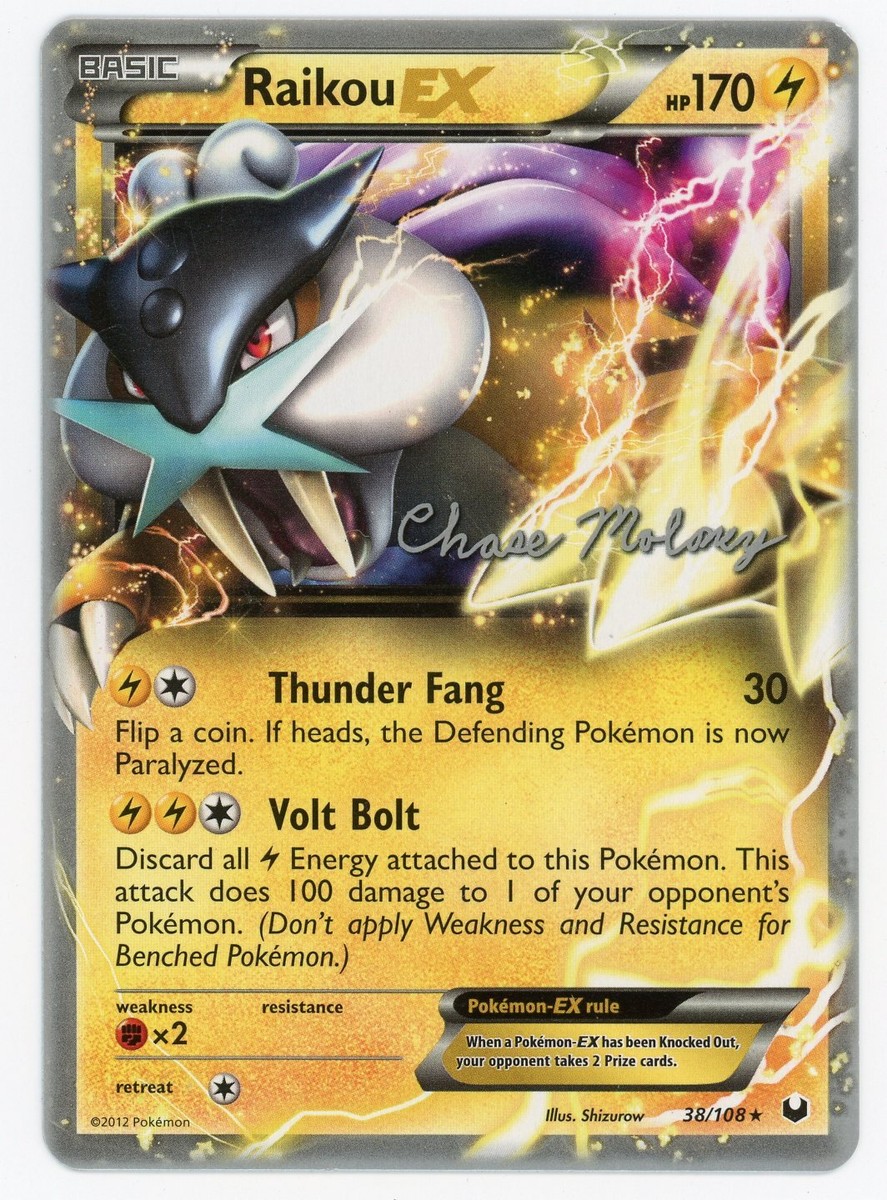 Pokemon Card Raikou EX 38/108 World Championships 2012 EX | eBay