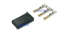 Servo Connector Futaba Male Housing with Gold Plated Female pin crimps x 20 SETS