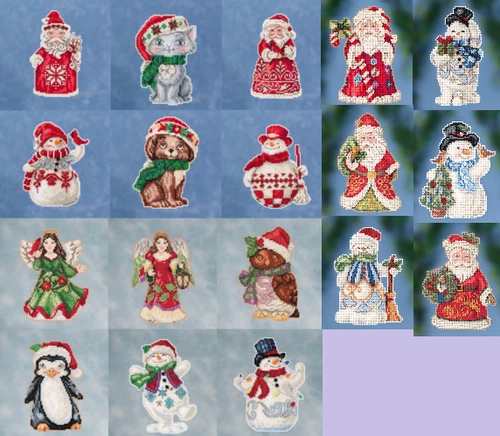 JIM SHORE By Mill Hill WINTER SERIES Counted Cross Stitch Kits Santas, GNOMES, +