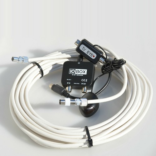 Cable blanco RG6 m + modulador de caja IO-Link para Sky HD y Black Magic Eye |