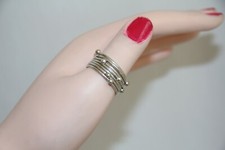 Sterling Silver 7-Stackable Bead Rings Size 10.5