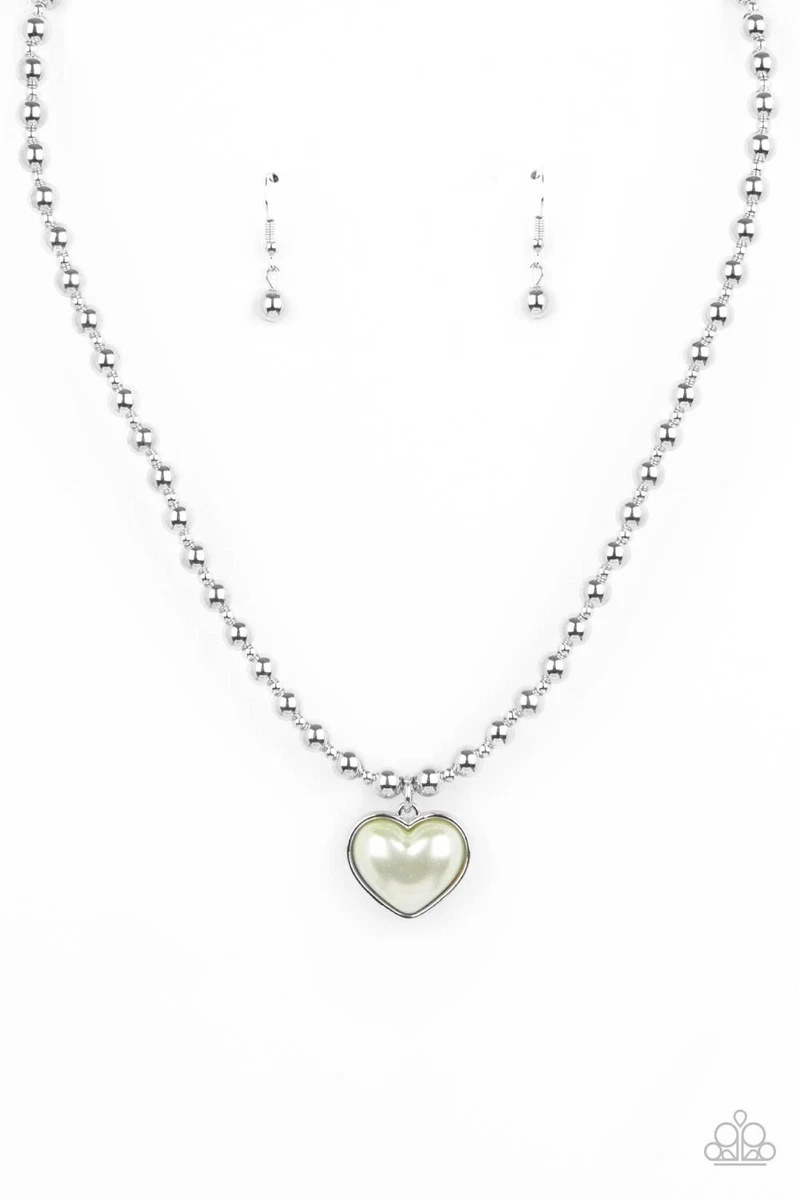 Heart Full of Fancy Green Paparazzi Jewelry Accessories HEART