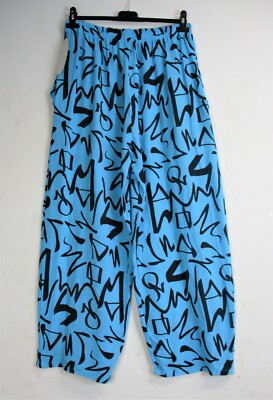 Lagenlook ladies 50% linen & cotton blend summer trousers pockets onesize :p Lus (