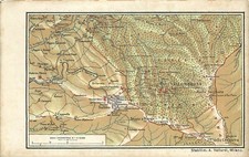 c1907 Postcard; Map of Foresta Vallombroso, Tuscany Italy, A. Vallardi Unposted