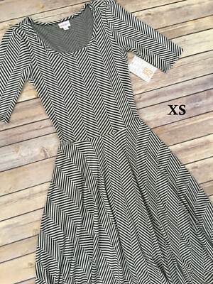 XS NICOLE LuLaRoe Dress ~ BLACK PATTERN ~ Sizes 2-4; FREE SHIPPING! nwt