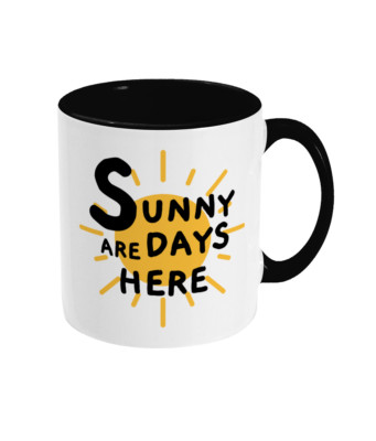 Sunny Days Are Here - Zweifarbiger Kaffeebecher 
