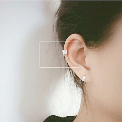 Plata Esterlina Lisa Pequeña 6.5mm Aro Pendientes Huggie 4.5mm Banda Unisex - Imagen 6 de 12