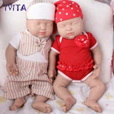 IVITA 15"Sleeping Baby Boy or Girl Doll Reborn Baby Lifelike Newborn Doll