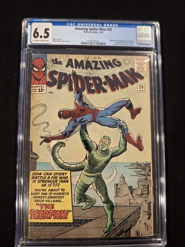 Amazing Spider-Man 20 Marvel 1965 CGC 6.5  1st Appearance The Scorpion OWTW