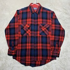 Vintage Fieldmaster Flannel Shirt Mens LT Shacket Wool Blend Tartan Grunge 