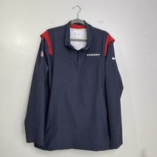 Nike Houston Texans Navy  Sideline Coaches Repel Quarter-Zip Jacket Sz XL