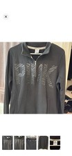 Pink Victoria Secret Pullover Sweatshirt Animal Print Zebra VS Half Zip large