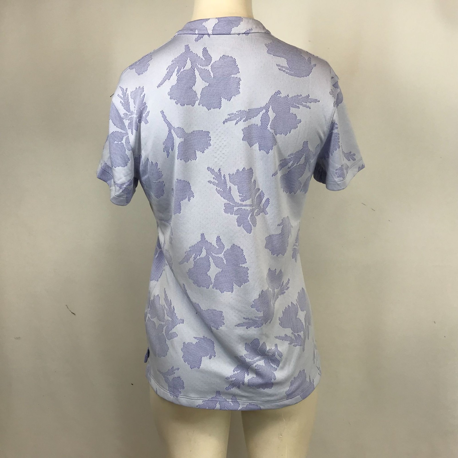 NIKE - WOMEN'S SMALL -PURPLE DRI- FIT SHORT SLEEVE V NECK GOLF TOP - DA3138 thumbnail 5