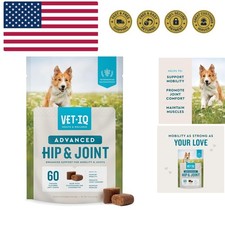 Advanced Hip Joint Chews For Dogs, 60 Count, Chicken Flavored Supplements M...