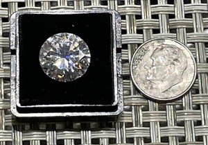 8 Carat Round Cut 13 mm Moissanite With GRA Certification