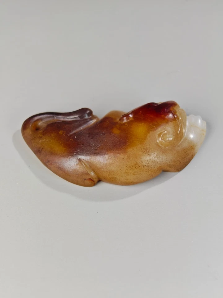 Rare Chinese Hetian Jade Tiger Beast the Han dynasty 206 B.C.-220A.D. - Image 3 of 4