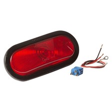 GROTE 52572 Stop/Turn/Tail Light,Oval,Red,6-1/4" L 2CWC3