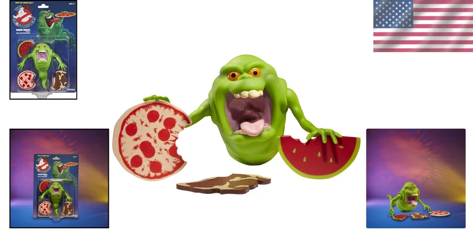 Figura de acción Ghostbusters Green Ghost Slimer retro coleccionable con accesorios Foto 2 de 4