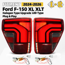 Halogen Upgrade Led Tail Lights For 2024-2026 Ford F-150 Xl Xlt Pair Brake Lamp