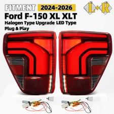 Halogen Upgrade LED Tail Lights For 2024-2026 Ford F-150 XL XLT Pair Brake Lamp