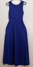 Banana Republic blue maxi dress with pleated & 2 opened skirt. Women’s 2P 💙