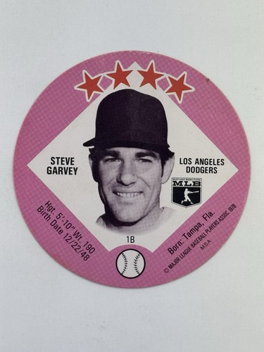 Steve Garvey #3 1978 Big T Discs card